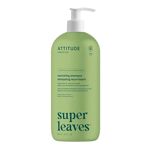 ATTITUDE Nourishing Hair Shampoo, EWG Verified, For Dry and Damaged Hair, Naturally Derived Ingredients, Vegan and Plant Based, Grapeseed Oil Beauty & Personal Care ATTITUDE