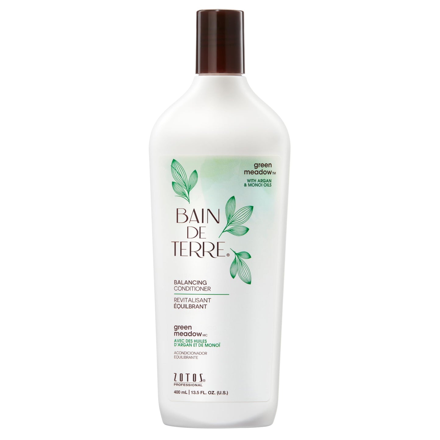 Bain de Terre Green Meadow Balancing Conditioner, Gentle Moisture Balance for Soft, Silky & Bouncy Hair with Argan & Monoi Oils, Paraben-free Beauty & Personal Care Bain de Terre