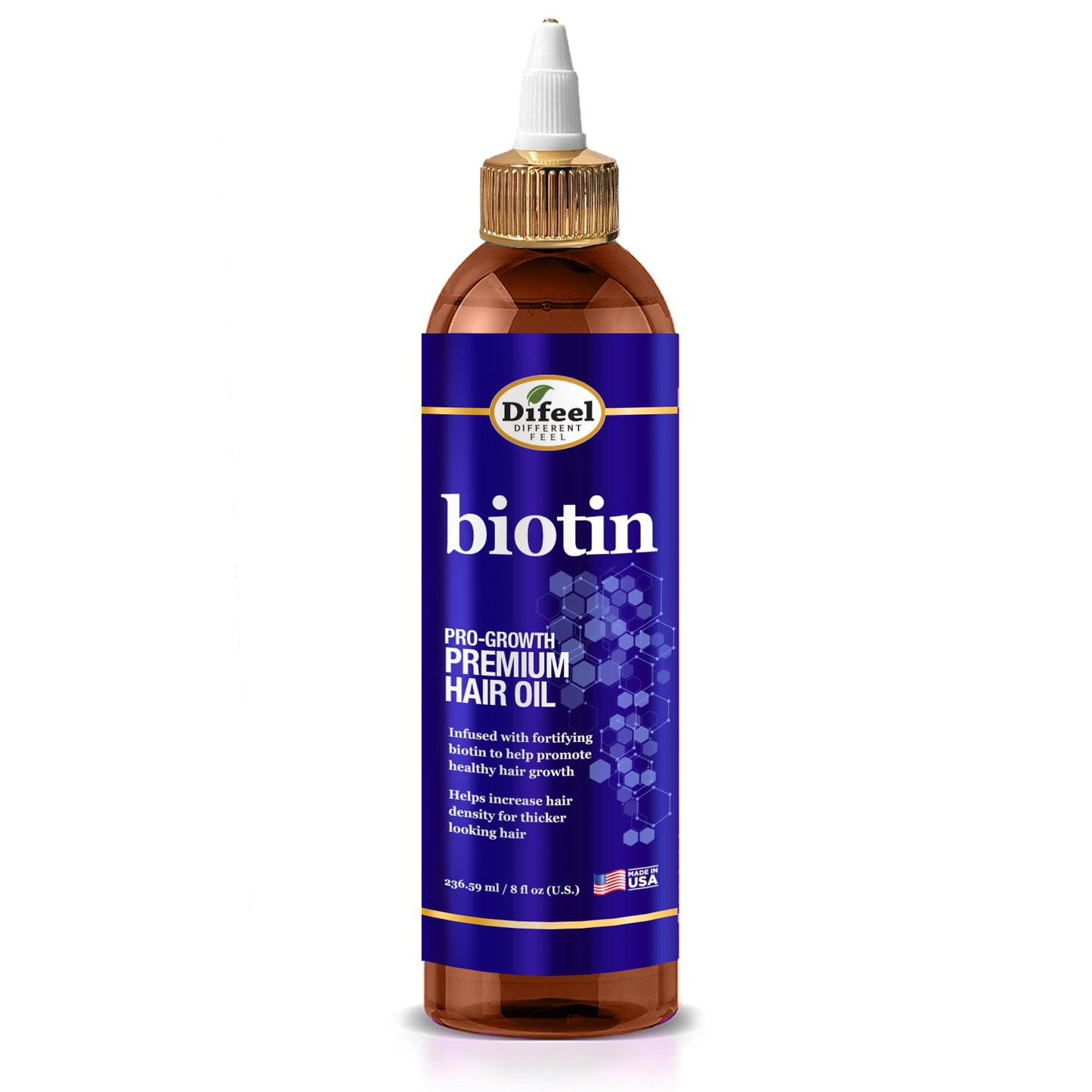 Difeel Biotin Pro Growth Premium Hair Oil 8 oz. - Infused with Fortifying Biotin for Healthy Hair Growth Beauty & Personal Care Difeel