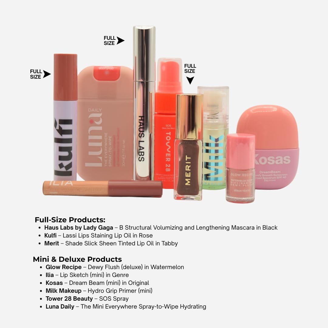 Sephora Cozy & Clean Makeup Holiday Gift Set - 9 Clean Beauty Essentials with Lip, Primer, Mascara & Skincare Beauty & Personal Care SEPHORA