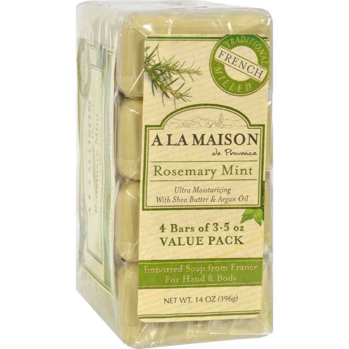 A LA Maison BAR SOAP,RSMRY Mint,Value, 4 CT Beauty & Personal Care A LA MAISON