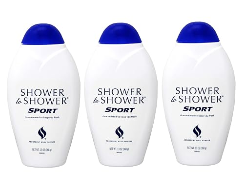 Shower to Shower Absorbent Body Powder, Sport, 13-Ounce Bottles (Pack of 3) Beauty & Personal Care Shower To Shower