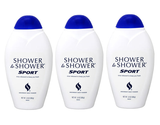 Shower to Shower Absorbent Body Powder, Sport, 13-Ounce Bottles (Pack of 3) Beauty & Personal Care Shower To Shower