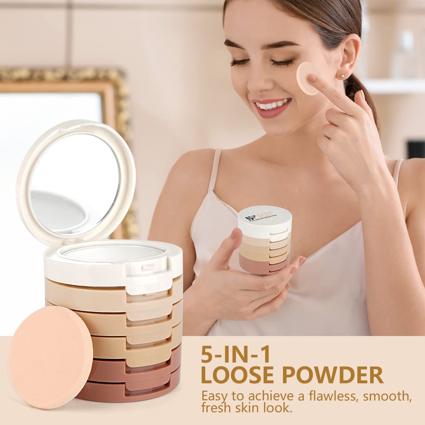 Meao Multi-layer 5 Colour Makeup Compact Make up Contour Face Bronzing Foundation Correcting Pressed Powder Facial Base Contouring Beauty Cosmetics Beauty & Personal Care Meao