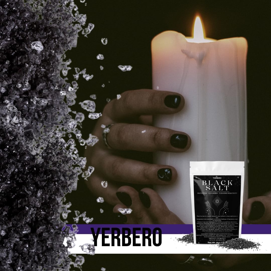 Yerbero - Black Salt for Protection 2oz (56g) - Sal Negra - Essential Wiccan & Witchcraft Supplies for Rituals, Spells, and Purification - Premium Sal Beauty and Personal Care YERBERO