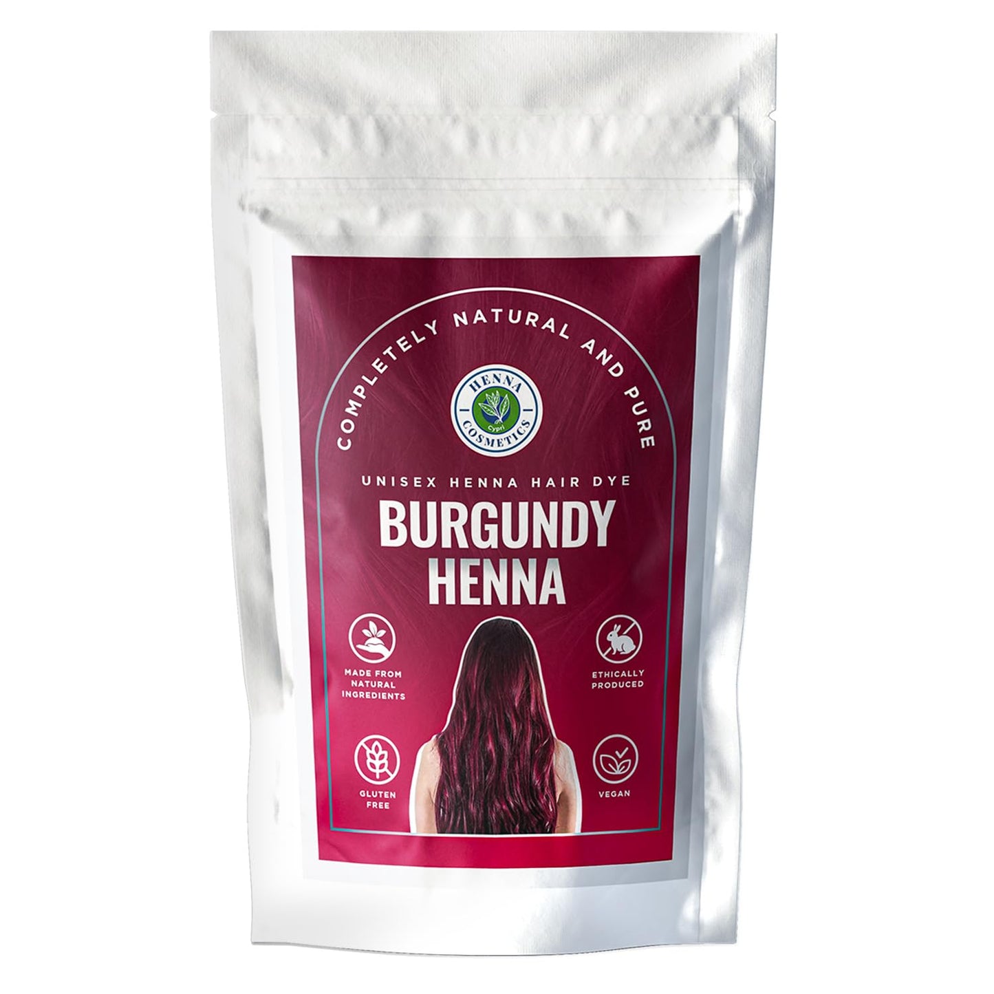 Henna Cosmetics Henna Hair Dye, Burgundy, 100g + Free 50g Henna Beauty & Personal Care HENNA COSMETICS CYPRI