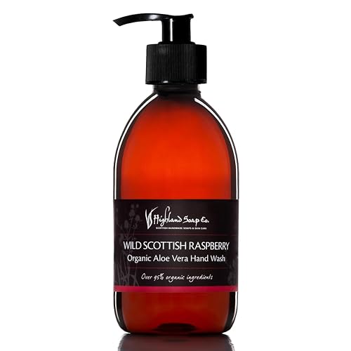 The Highland Soap Company, Organic Aloe Vera Hand Wash, Wild Scottish Raspberry, 10oz Bottle (Pack of 1) Beauty & Personal Care HIGHLAND SOAP CO