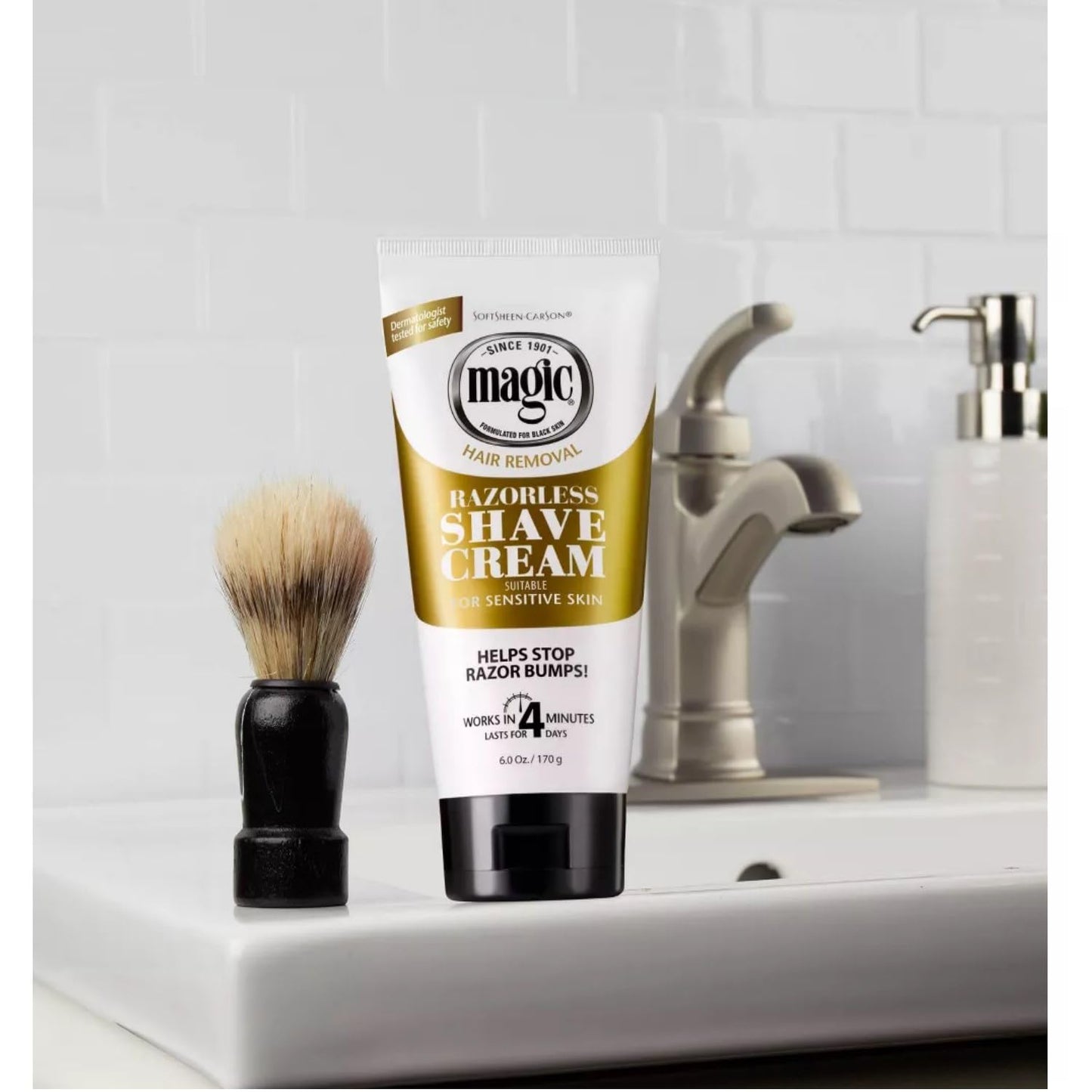 SoftSheen-Carson Magic Razorless Cream Shave, Bald Smooth Head Maintenance, 6 Oz (2 pack) Beauty and Personal Care SoftSheen