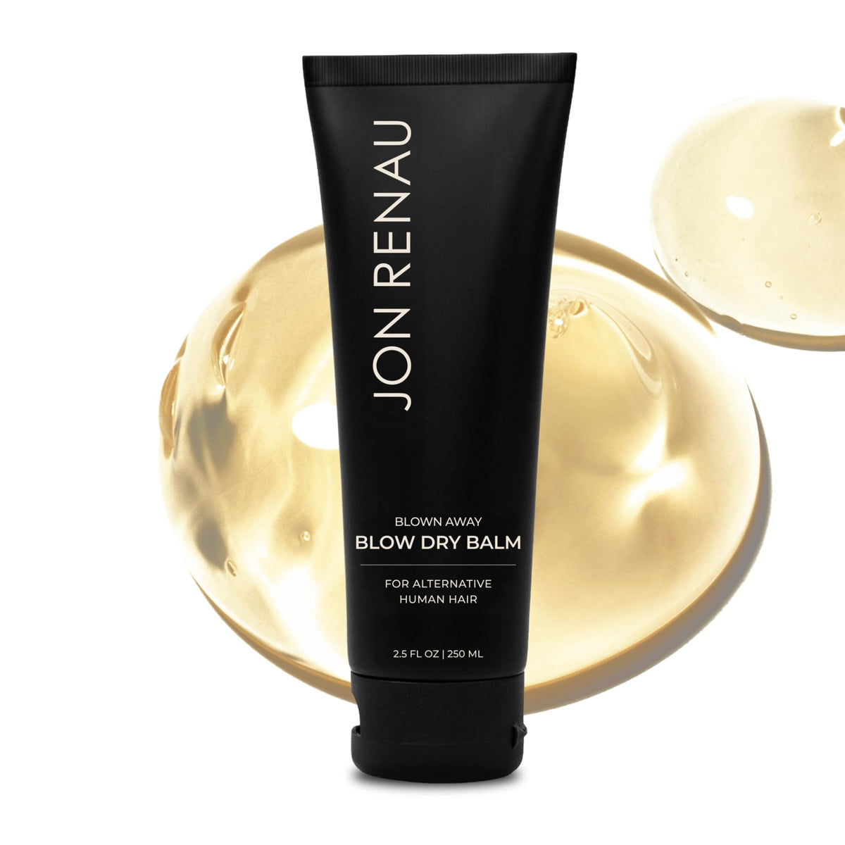 Jon Renau Blown Away Blow Dry Balm for Human Hair Wigs, Shine Enhancing Styling Balm with UV and Color Protection, Lightweight Balm with Gel Texture