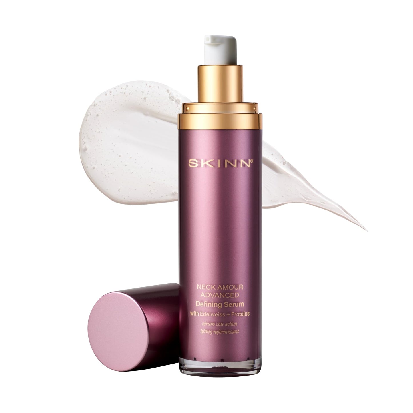 SKINN Neck Amour Defining Serum - Anti-Aging Neck Firming + Tightening Treatment for Heaviness Under Chin/Double Chin - Lifts + Firms Skin - Enriched Beauty & Personal Care SKINN
