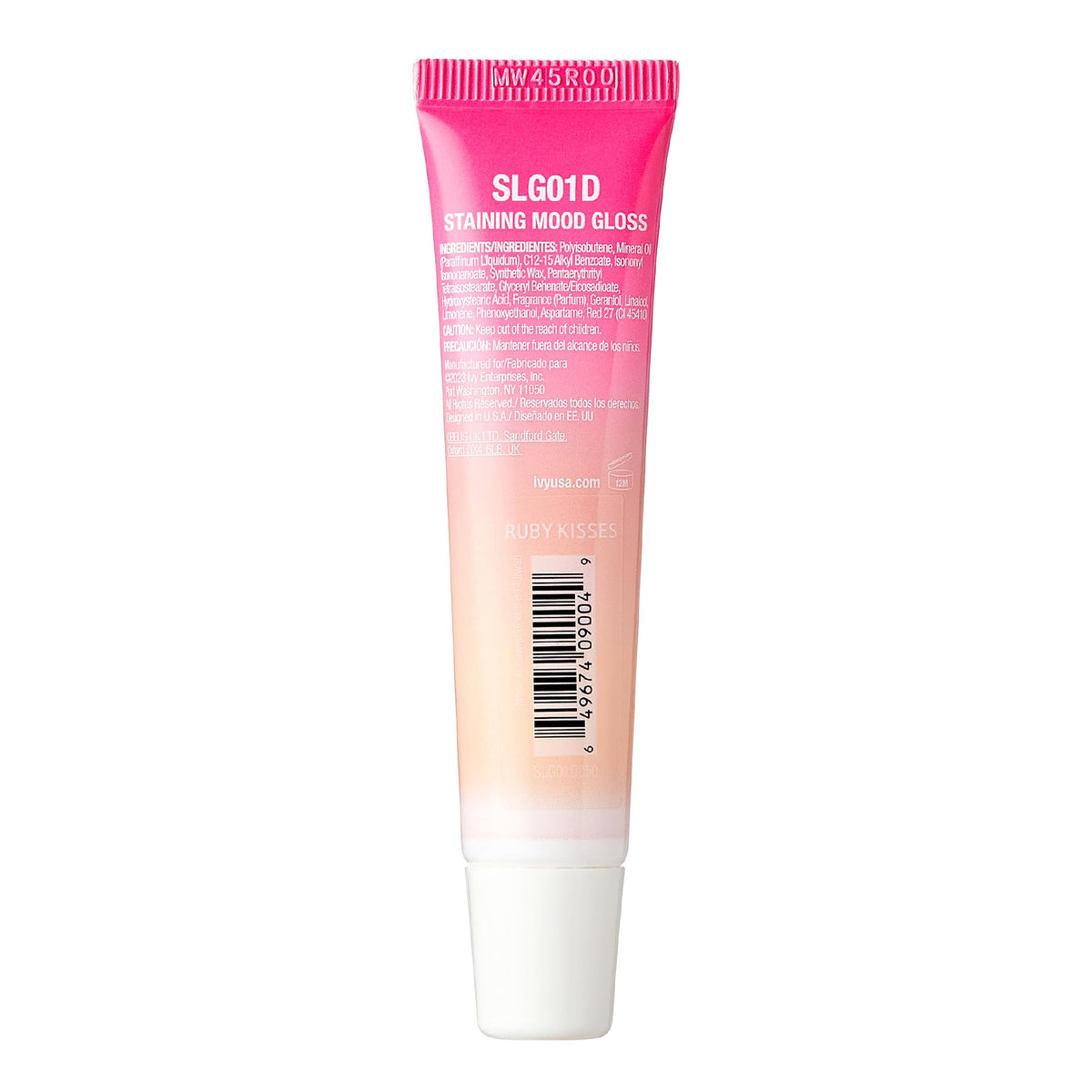 Ruby Kisses pH Lip Gloss, Pink Tinted Lip Balm Stain, Mood Color Changing Lipstick with Mango Butter for Long-Lasting Hydration Beauty & Personal Care Ruby Kisses