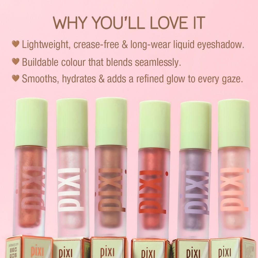 Pixi EyeLift Max Liquid EyeShadow | Long-Wearing, Crease-Free Color | Luminous & Soft-Focus Finish | With Avocado, Rosehip & Mango Seeds Extracts… Beauty & Personal Care Pixi