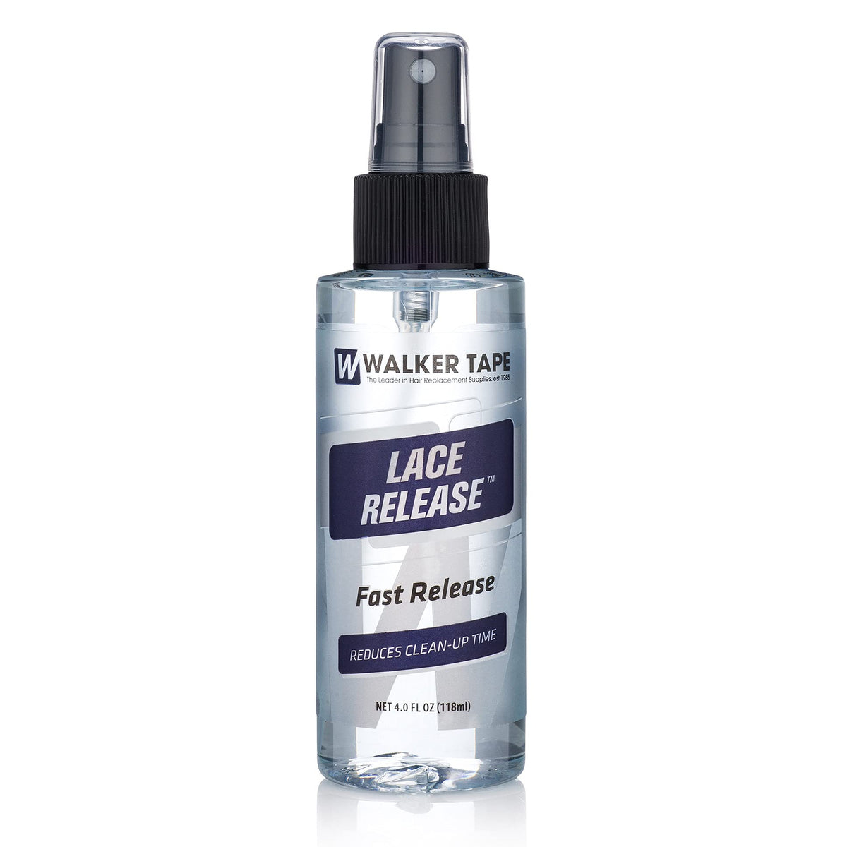 Walker Tape Lace Release Spray 4 fl oz Alcohol Solution for Mesh Systems, Skin-Safe Adhesive Lifter for Delicate Bases, Gentle Lace Glue Remover