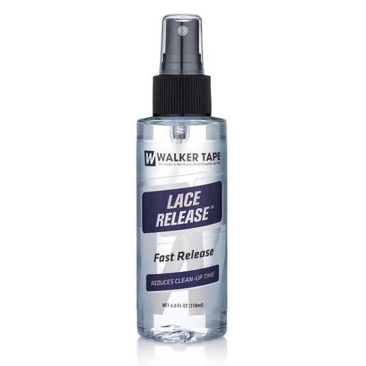 Walker Tape Lace Release Spray 4 fl oz Alcohol Solution for Mesh Systems, Skin-Safe Adhesive Lifter for Delicate Bases, Gentle Lace Glue Remover