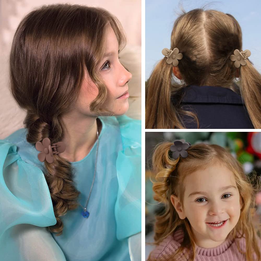 ATODEN Small Flower Hair Accessories: 10Pcs Daisy Claw Clips - 1.6" Matte Tiny Jaw Clips for Thick, Medium and Thin Hair - Cute for Women and Girls Beauty & Personal Care Atoden