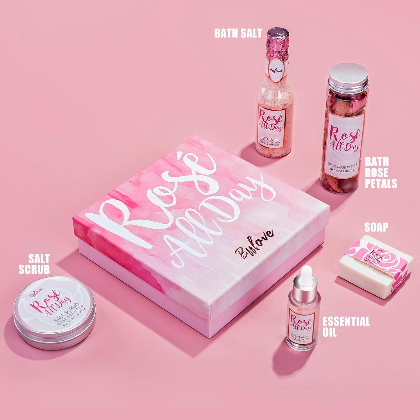 BFF LOVE 6 Pcs Rose Spa Set for Women, Spa Gifts for Women, Gift Set for Her, Spa Kit for Birthday, Mother's Day, Valentine's Day Gifts Beauty & Personal Care # BFFLOVE