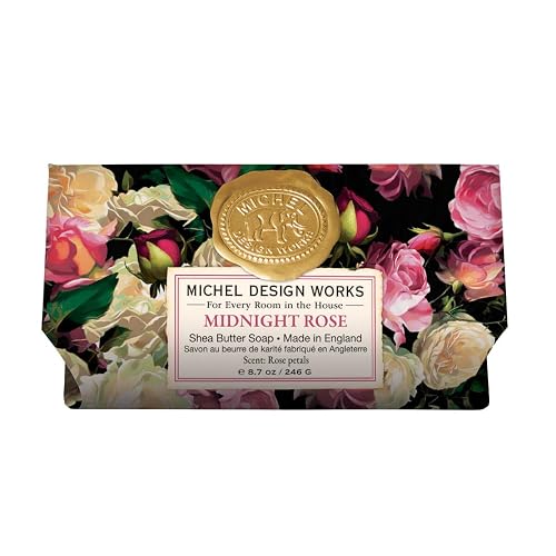 Michel Design Works Soap Bar, Midnight Rose Large, Beautiful Design, Triple-milled Beauty & Personal Care Michel Design Works