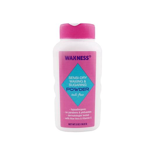 Waxness Sensi Dry Waxing & Sugaring Powder 2 oz (57 g) - Moisture Absorbing Pre Wax Powder for Waxing & Sugaring, Professional Use Beauty and Personal Care Waxness
