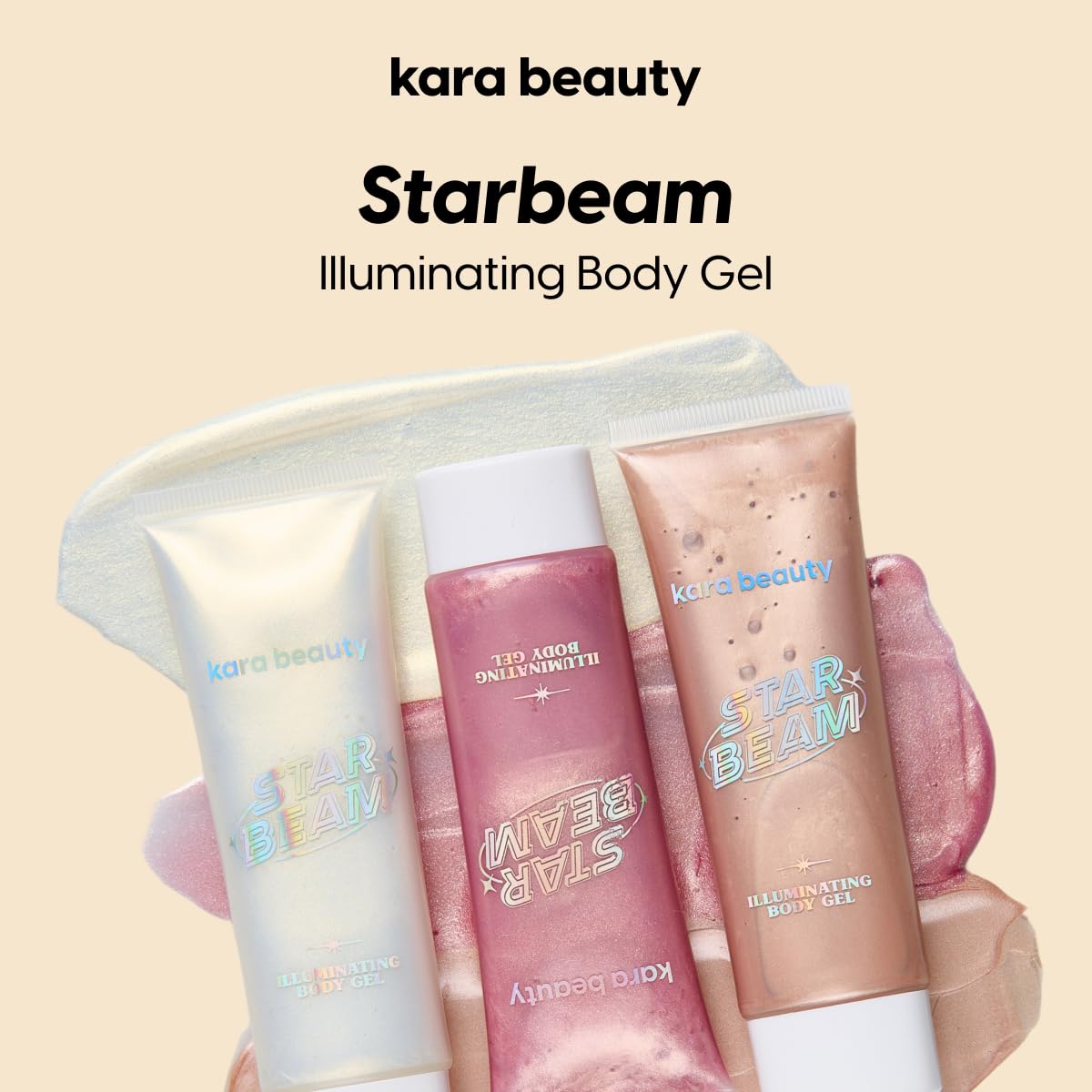 Kara Beauty STARBEAM Illuminating Body Gel with Argan Oil, Lightweight Non Sticky Body Shimmer and Glitter Gel for Radiant Glow, Buildable Makeup Beauty & Personal Care Kara Beauty