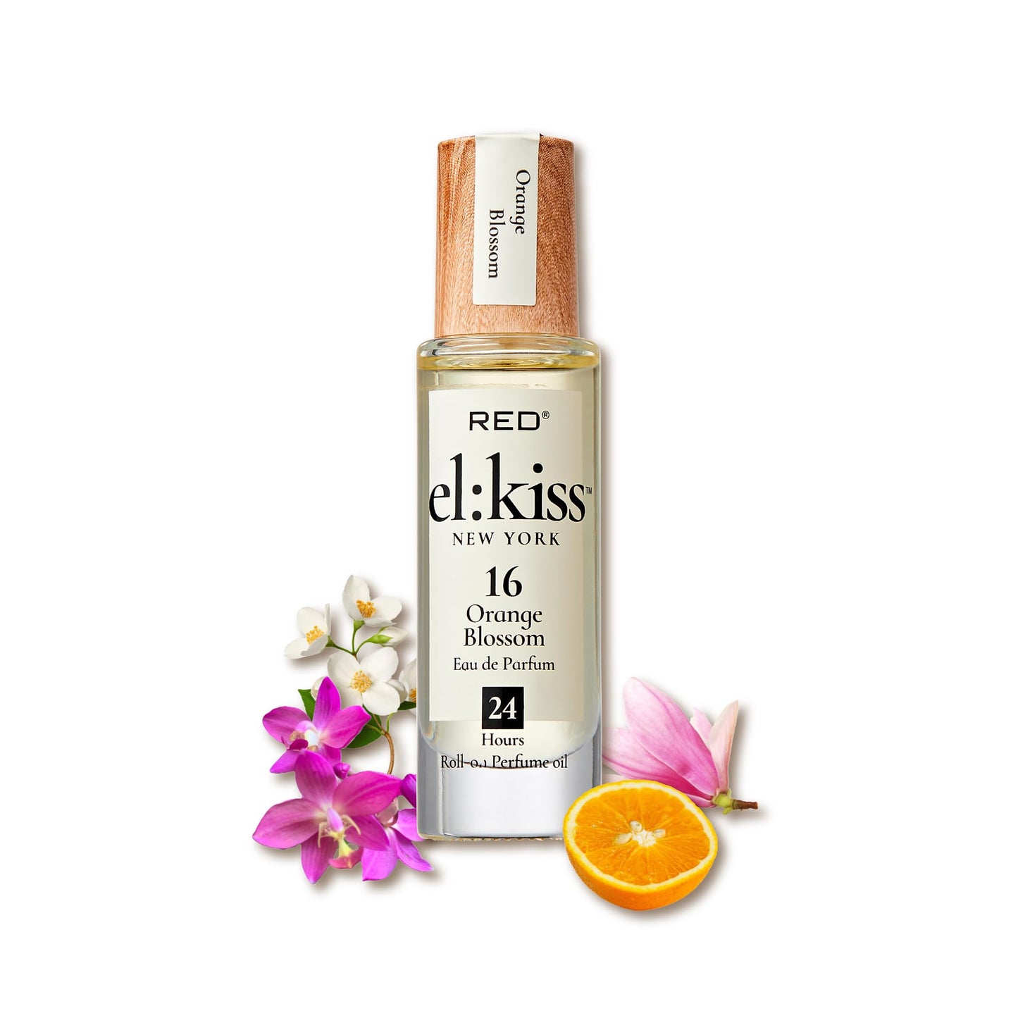 EL:KISS Roll On Perfume, Orange Blossom Inspired by J'adore, Eau de Parfum 12mL (.40 Fl Oz), Hydrating & Long-Lasting, Alcohol & Mineral Oil-Free Beauty & Personal Care EL:KISS