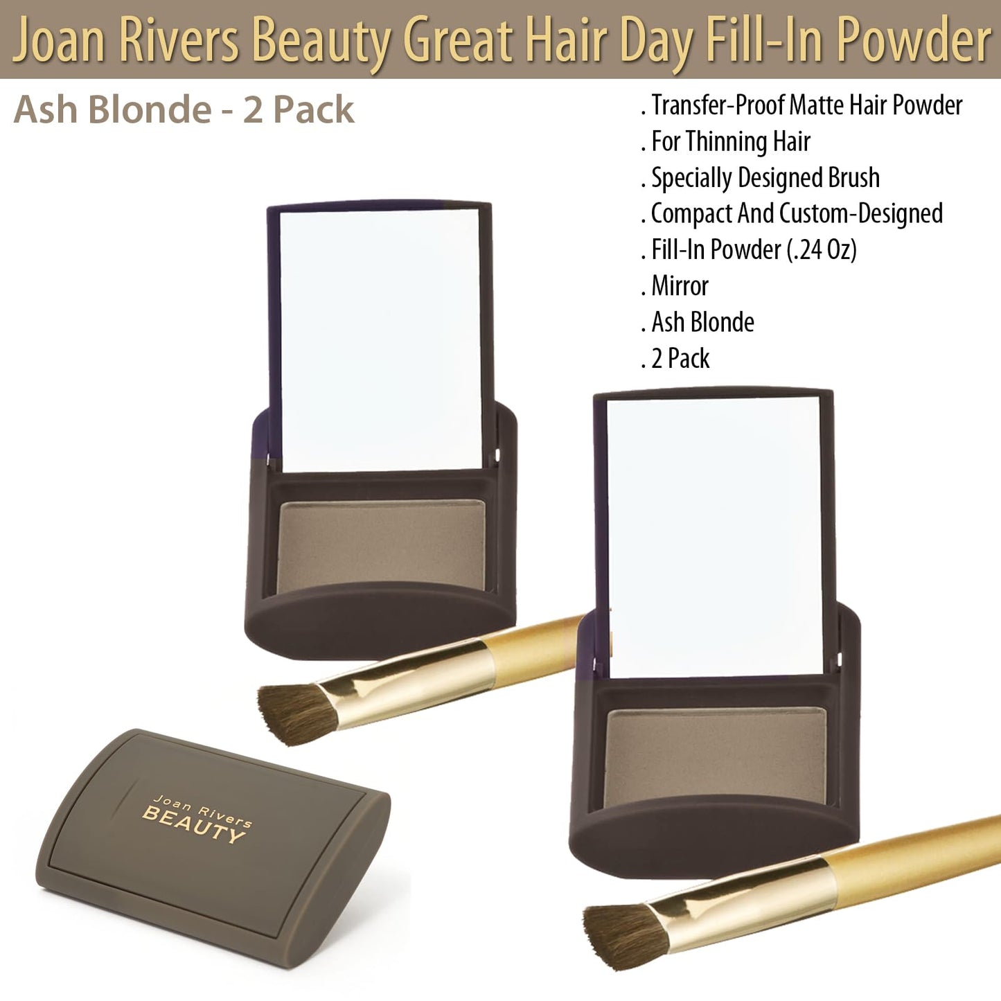 Joan Rivers Beauty Great Hair Day Fill-In Powder - Ash Blonde - Two Pack Beauty & Personal Care Joan Rivers Beauty