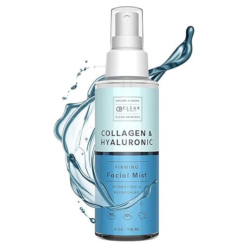 Clear Beauty Hyaluronic Acid & Collagen Face Mist - Dermatologist Tested, Moisturizes & Tones Skin, Anti-Aging, Natural Ingredients, Cruelty-Free, 95% Beauty & Personal Care Clear Beauty