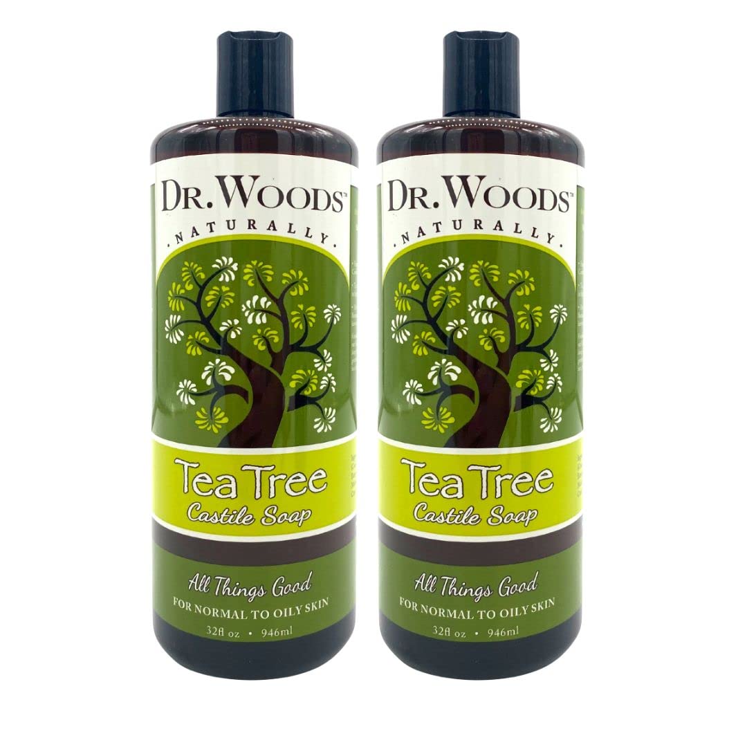 Dr. Woods Pure Tea Tree Liquid Castile Soap - Natural Castile Soap for Body, Hands, and Face with Vitamin E and Hemp Oil, for Men and Women - 32 Fl Beauty & Personal Care Dr. Woods
