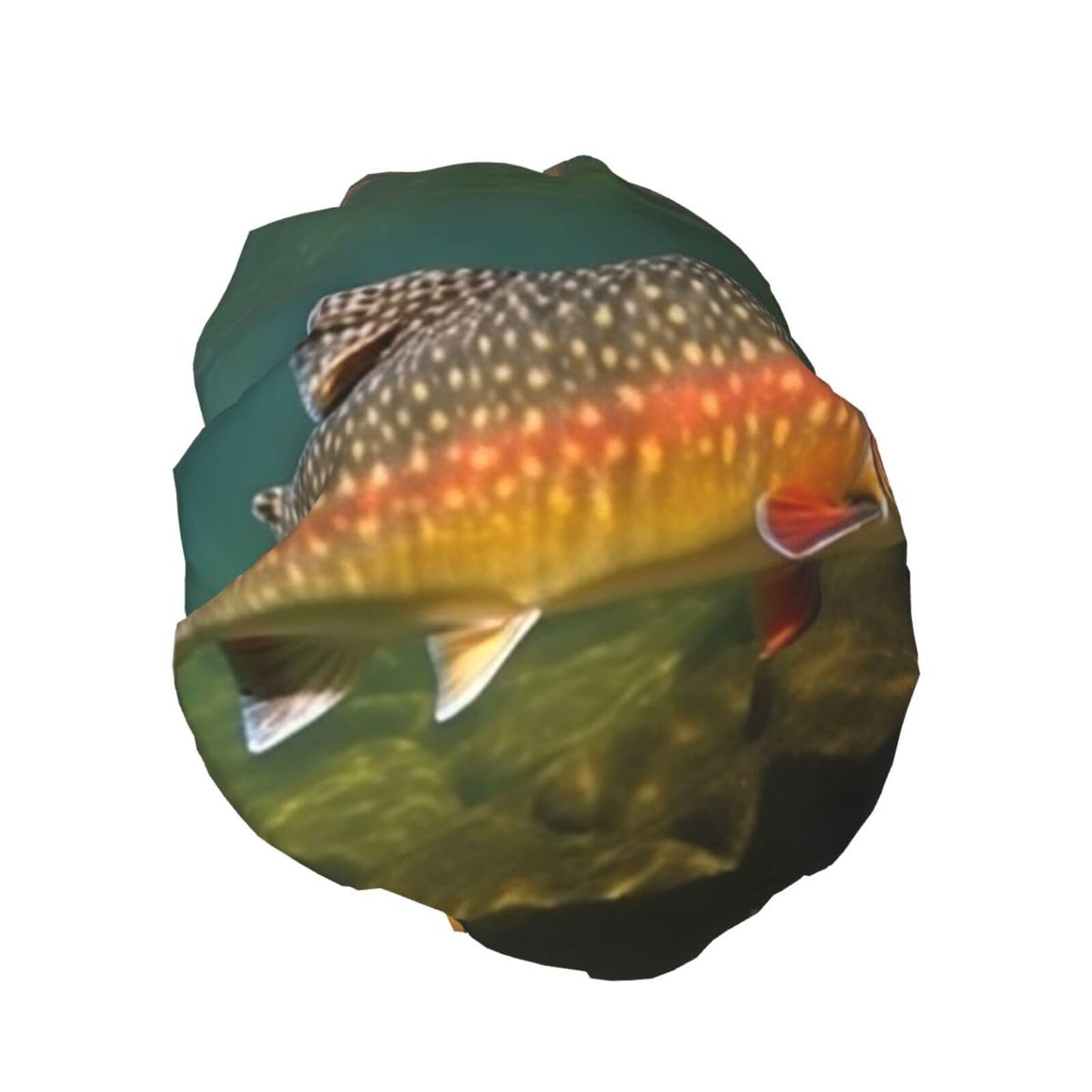 Brook Trout Fly Fishing Shower Cap for Women Men Large Reusable Shower Bonnet Double-Layer Waterproof Bath Caps Elastic Band Hair Hat for All Beauty and Personal Care BWLHJKE