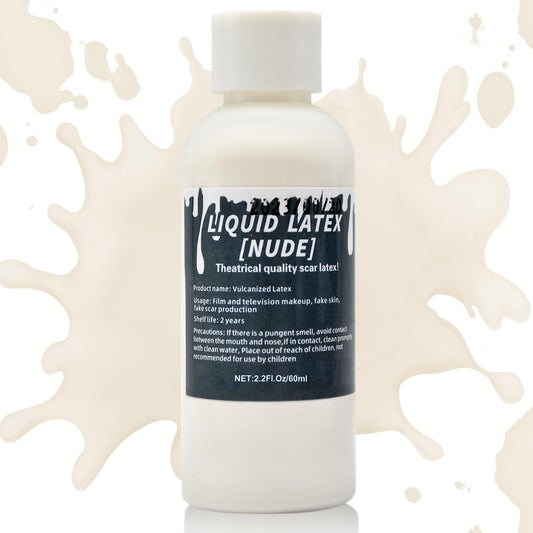 2.2 fl oz Liquid Latex Halloween SFX Makeup Kit, Clear Adhesive Latex Glue for Skin Special Costume Effects for Realistic Scar Cut Wounds Peeling Skin Beauty & Personal Care Kreyfer