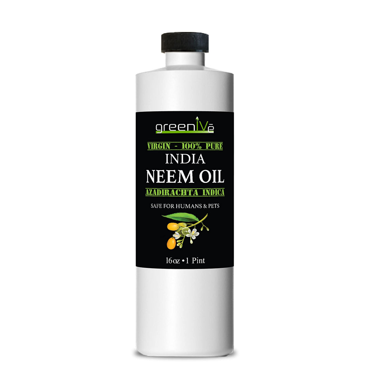 GreenIVe Neem Oil - Cold-Pressed for Plants, Hair & Skin 16 Oz