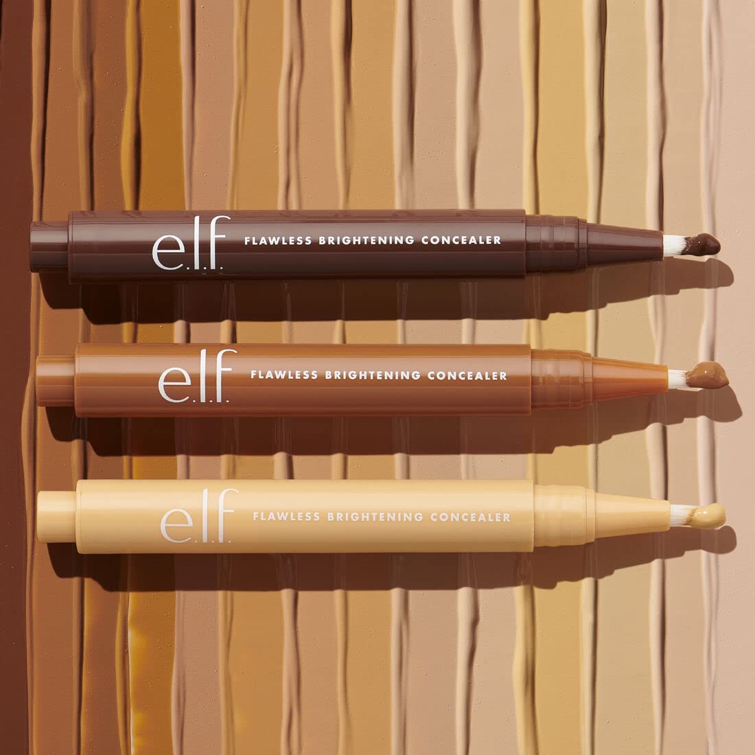 e.l.f. Flawless Brightening Concealer, Illuminating & Highlighting Face Makeup, Conceals Dark Under Eye Circles, Rich 68 N, 0.07 Fl Oz Beauty & Personal Care e.l.f.