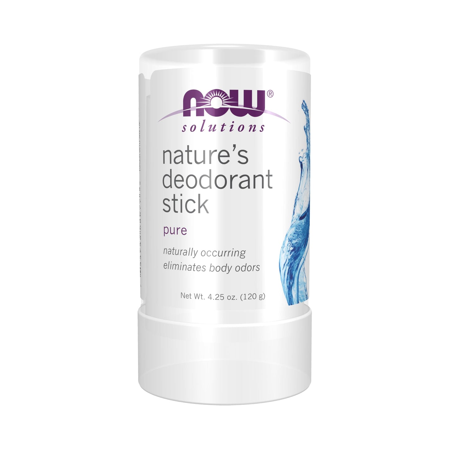 NOW Solutions, Nature's Deodorant Stick, Deodorant Stone, 100% Pure and Natural, Long-Lasting Body Odor Elimination, 3.5 oz. Beauty and Personal Care NOW Foods