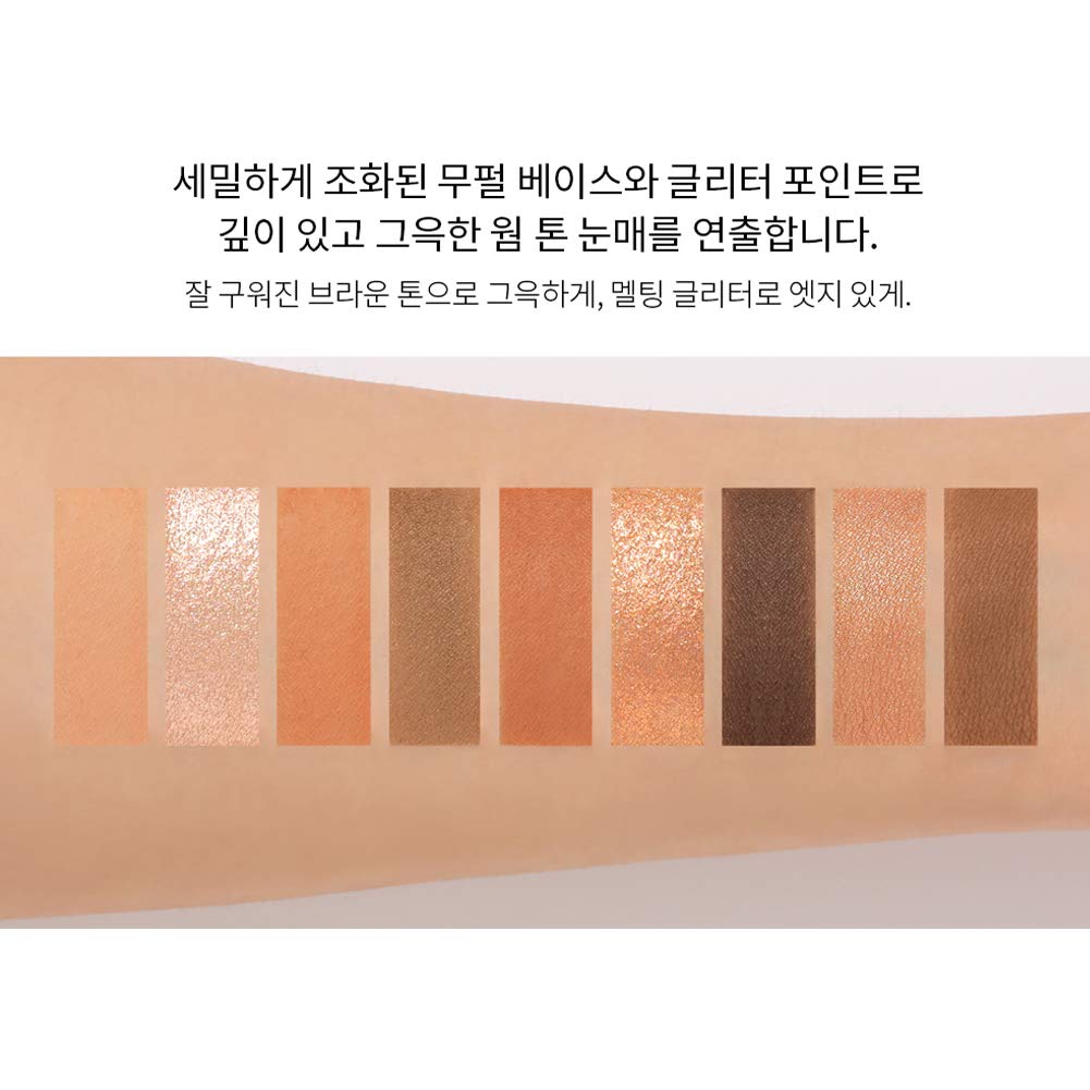 3CE Multi Eye Color Palette Clear Warm & Cool #Butter Cream 9Colors Peal Glow Eye Shadow Staylenanda Beauty & Personal Care 3CE