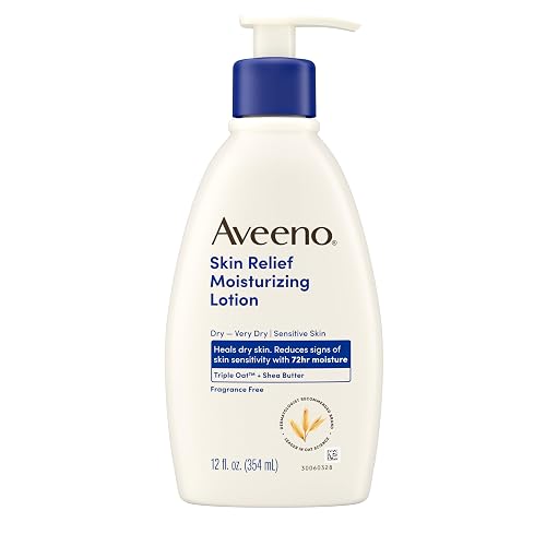 Aveeno Skin Relief Moisturizing Lotion Heals Very Dry, Sensitive Skin, Fast-Absorbing Body Lotion with Soothing Triple Oat & Shea Butter Formula Beauty & Personal Care Aveeno