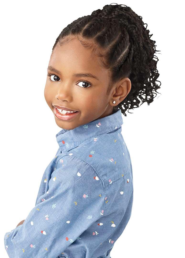 Outre Lil Looks - Drawstring Ponytail - Boho Box Braids 10" (JET BLACK 1)