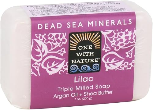 One With Nature Dead Sea Bar Soap Lilac 7 Oz Beauty & Personal Care One With Nature