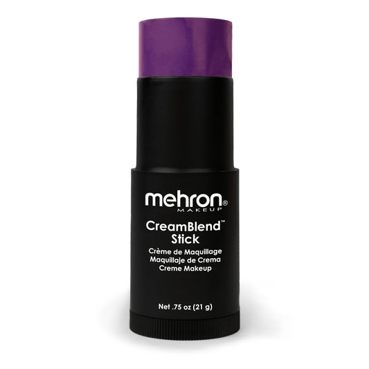 Mehron Makeup CreamBlend Stick | Face Paint, Body Paint, & Foundation Cream Makeup | Perfect for Halloween .75 oz (PURPLE) Beauty & Personal Care Mehron