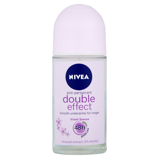 Nivea Deodorant Anti Perispirant Double Effect Roll on for Women 50 Ml Beauty and Personal Care NIVEA