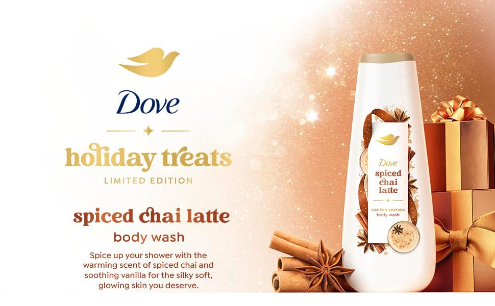 Dove Spiced Chai Latte Liquid Body Wash for Deep Nourishment Holiday Treats Limited Edition, 20 fl oz Beauty & Personal Care Dove