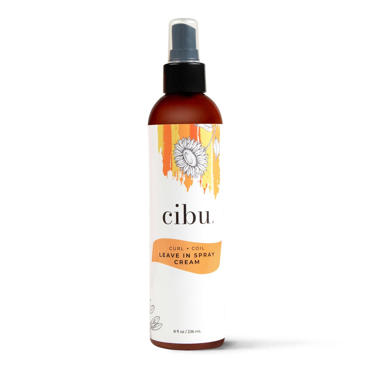 CIBU Curl + Coil Leave In Spray Cream, 8oz - Hair Detangler Spray for Women to Revitalize & Activate Curls and Coils - with Aloe to Replenish Beauty & Personal Care CIBU