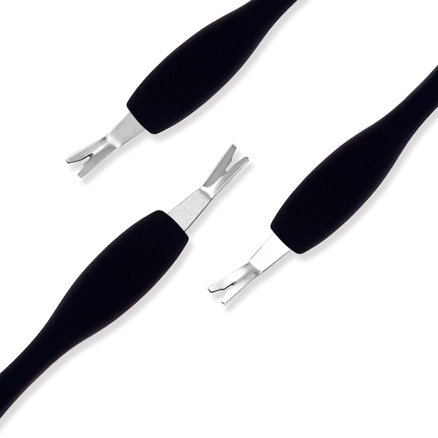 IVON 3 Pack Cuticle Trimmer Pusher Remover, Rubber Tip Gentle on Nail Bed Beauty and Personal Care IVON