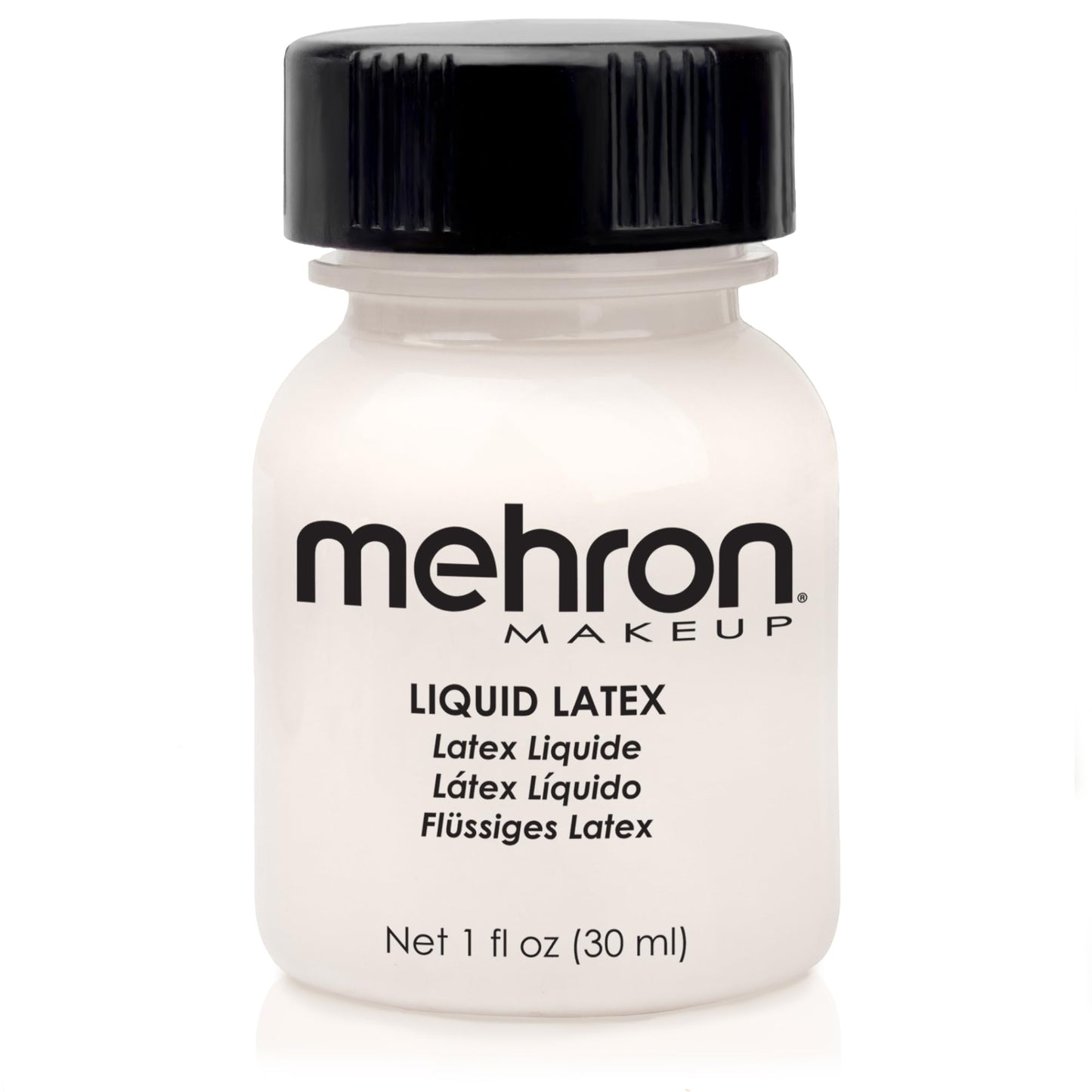 Mehron Makeup Liquid Latex | SFX Makeup | Halloween | Latex Glue for Skin | Prosthetic Glue 1 fl oz (30 ml) (Clear Flesh) Beauty & Personal Care Mehron