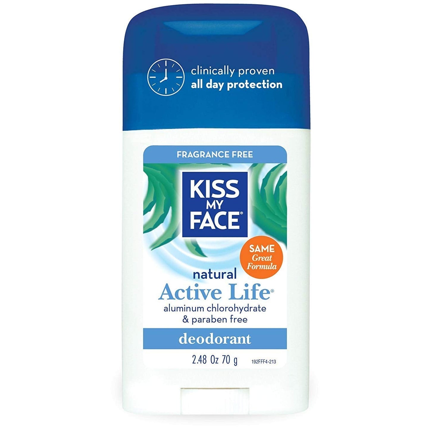 Kiss My Face Deodorant Stick Active Life Fragrance Free 2.48 Ounce (73ml) (2 Pack) Beauty and Personal Care Kiss My Face