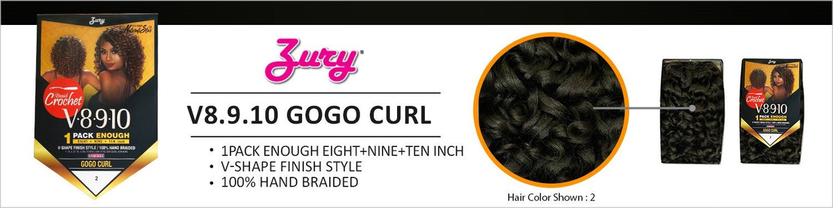 Royal Zury Synthetic Hair Crochet Braids V8.9.10 GoGo Curl 1Pack Enough (SOM 27/30)