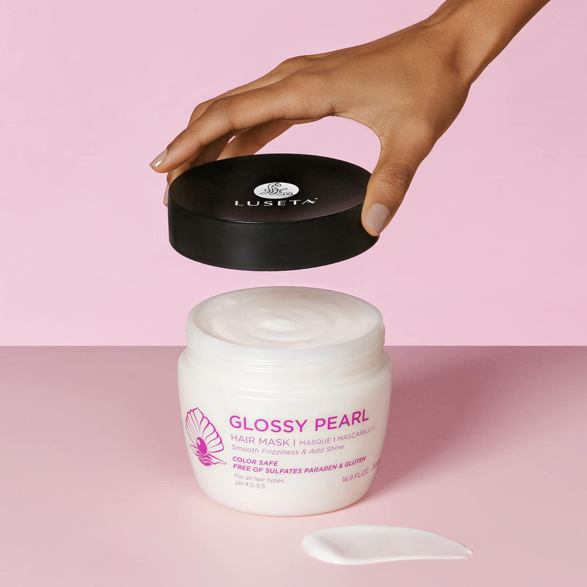 Luseta Glossy Pearl Hair Mask for Dull Hair, Adds Shine 16.9 Oz