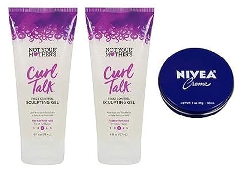 Not Your Mother's Curl Talk Frizz Control Sculpting Gel 6 Oz.(Pack of 3). Travel Size Body Cream 1 Oz Included. Beauty & Personal Care Not Your Mother's