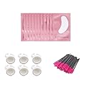 3x100 Packs- Lint Free Lash Extension Eye Gel Patches & Glue Rings Holder Eyelash Extension Rings & Eyelash Mascara Brushes Wands Beauty & Personal Care Voncasen