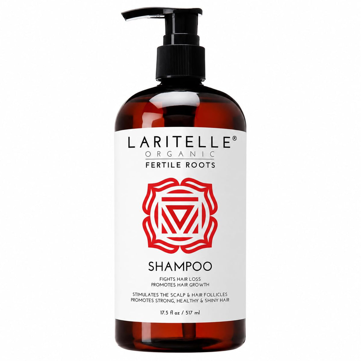 Laritelle Organic Hair Growth Shampoo 17.5 oz - Fortifying & Strengthening with Ayurvedic Herbs, Lavender, Ginger, Rosemary, Patchouli, Clove -