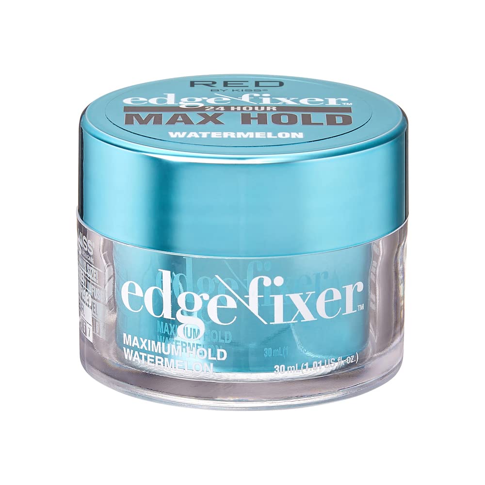 Red by Kiss Edge Fixer 24 Hour Maximum Hold Edge Wax No Flaking Biotin B7 Infused Hair Gel 1.01 fl.oz Beauty & Personal Care Red by Kiss