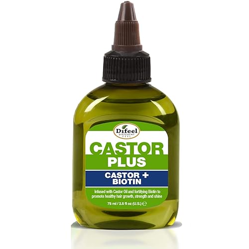 Difeel Premium Castor Plus Biotin - Mega-Growth Premium Hair Oil 2.5 oz. Beauty & Personal Care Difeel